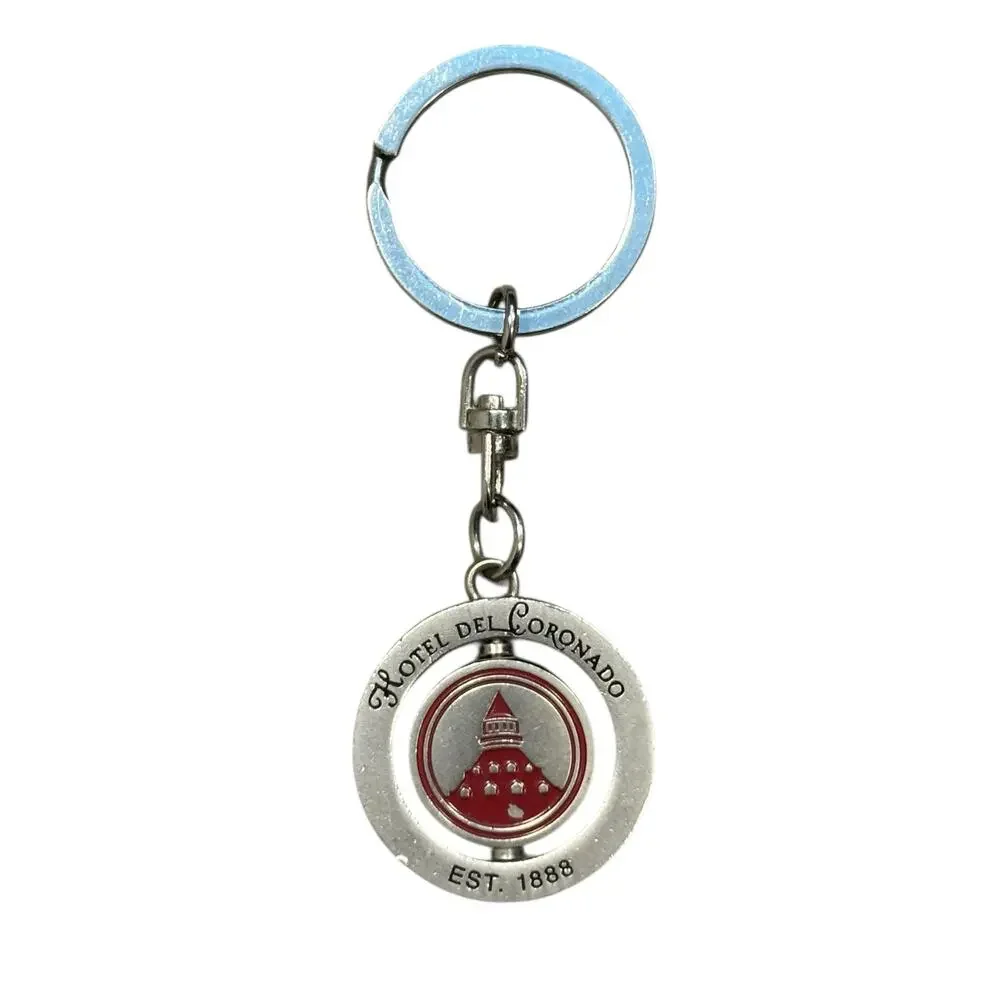 Hotel Del Coronado California Metal Spinner Medallion Keychain